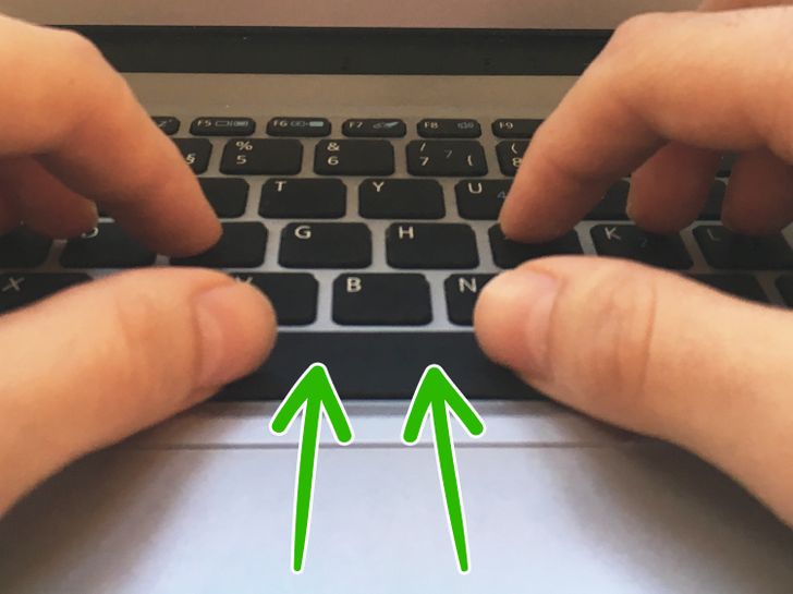 6. ใช้นิ้วหัวแม่มือกด space bar